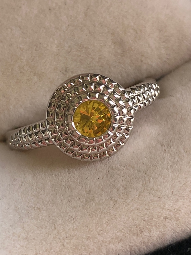 Vintage Silver Citrine Ring